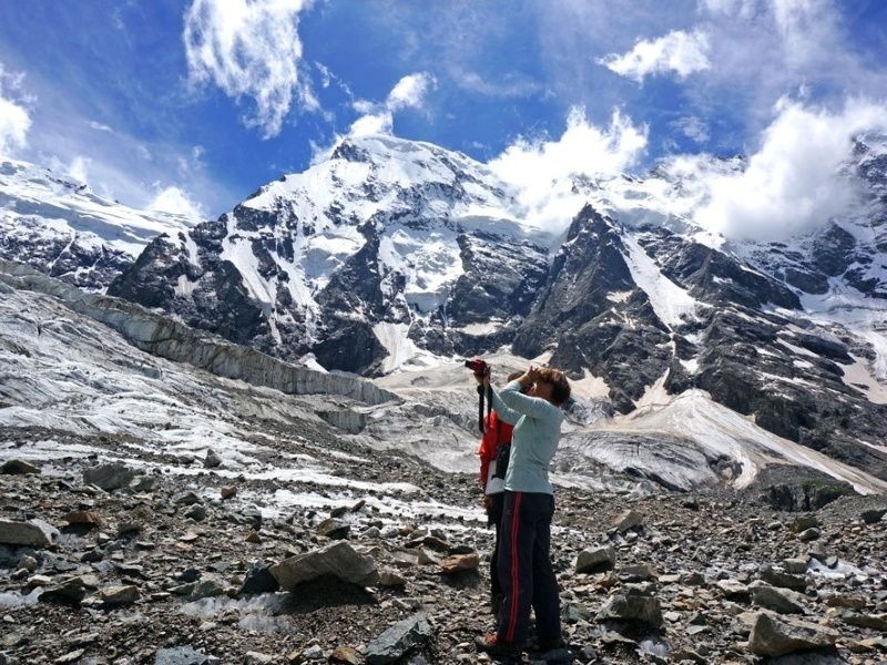 Ледник Мижирги и Дыхтау
